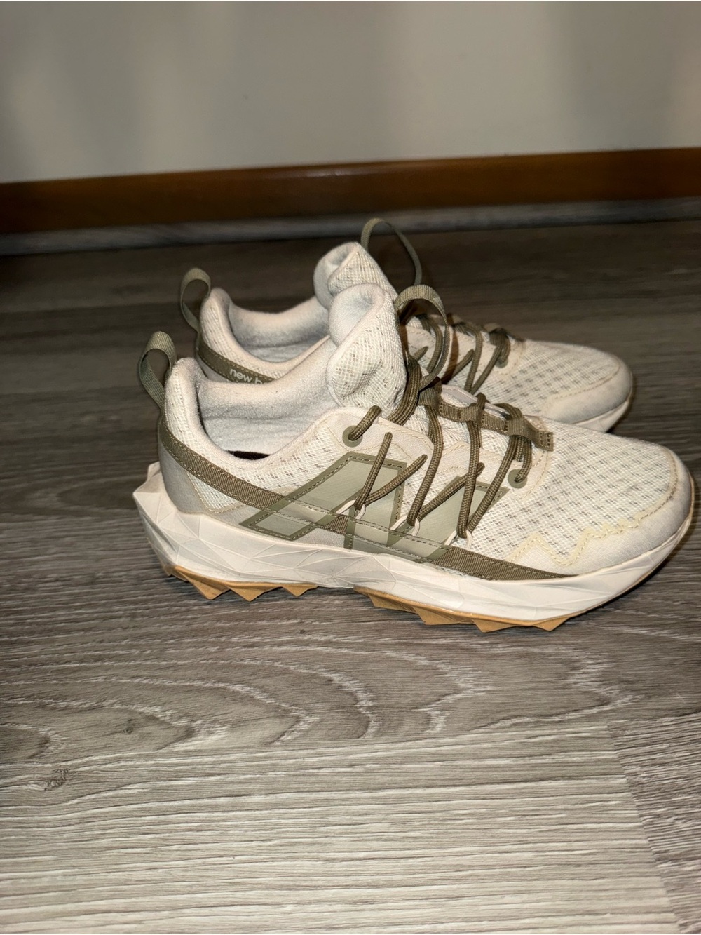 New Balance Women's Beige and Olive Trail Running Shoes